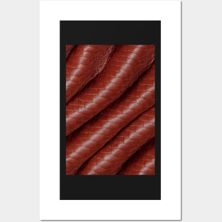 Brown Imitation leather, natural and ecological leather print #6 Posters and Art